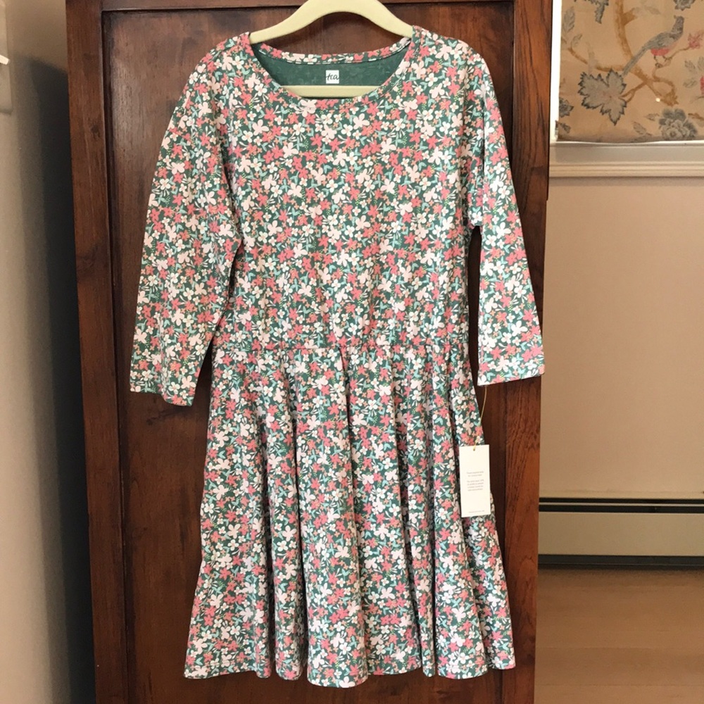 Tea Collection 3/4 sleeve floral cotton dress- NWT!